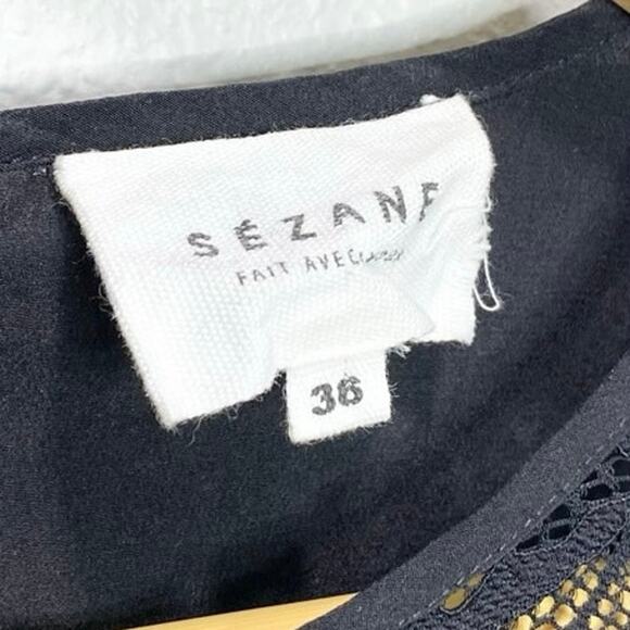Sezane Aziliz Blouse In Black 4 - Picture 6 of 7